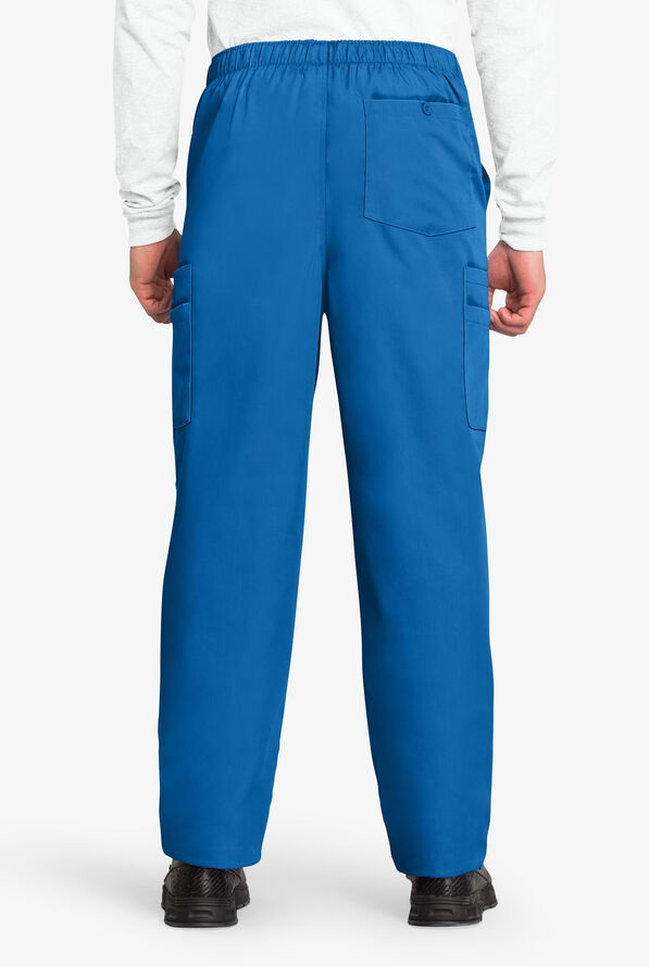 Cherokee Workwear Men's 7-Pocket Cargo Scrub Pants - Short - Royal - 2