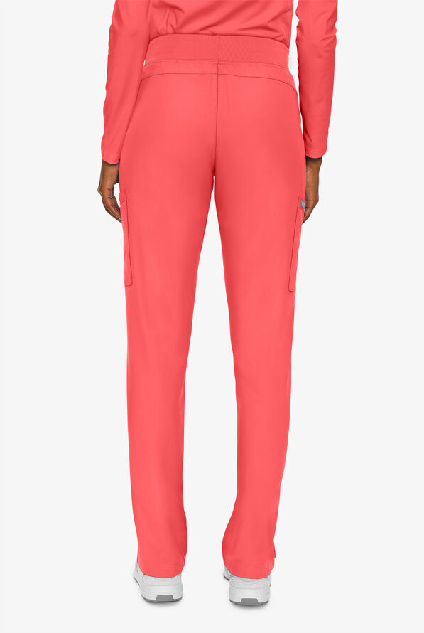 Med Couture Insight Women's 4-Pocket Zipper Cargo Pocket Scrub Pants - Coral - 4