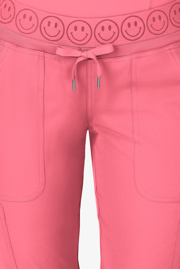 Zavate Ava Therese Sorbet Delights Women's 6-Pocket STRETCH Smile Elastic Waist Jogger Scrub Pants - Sorbet - 2