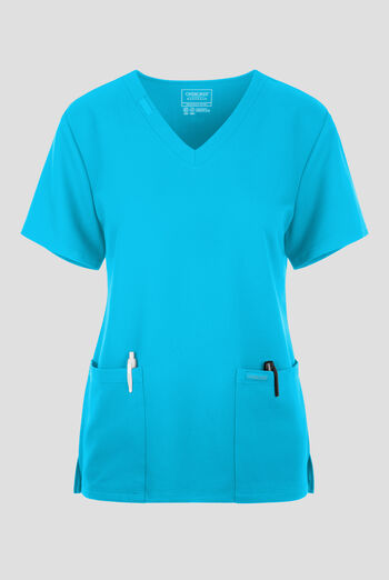 Blusa m&eacute;dica Cherokee Workwear Originals Ultra con cuello en V y 2 bolsillos para mujer