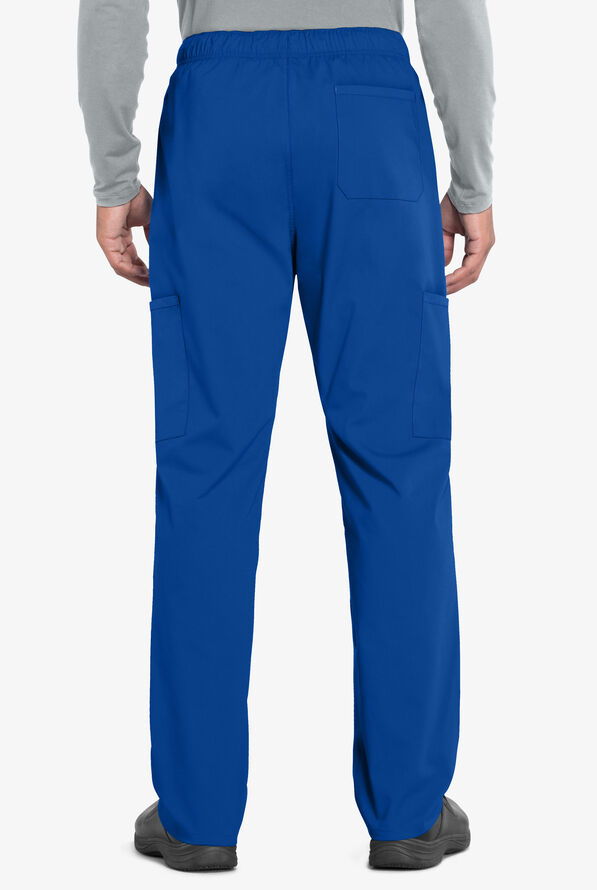 Cherokee Workwear Professionals Men's 5-Pocket STRETCH Cargo Scrub Pants - Royal - 2