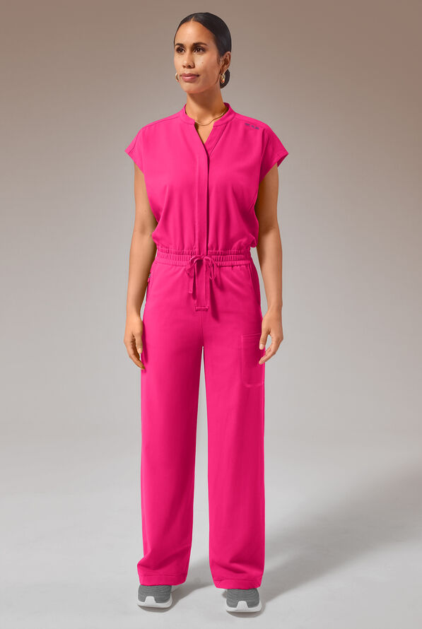 Hypothesis Duo Base Women's 6-Pocket Wide Leg Jumpsuit - Reactive Pink - 1