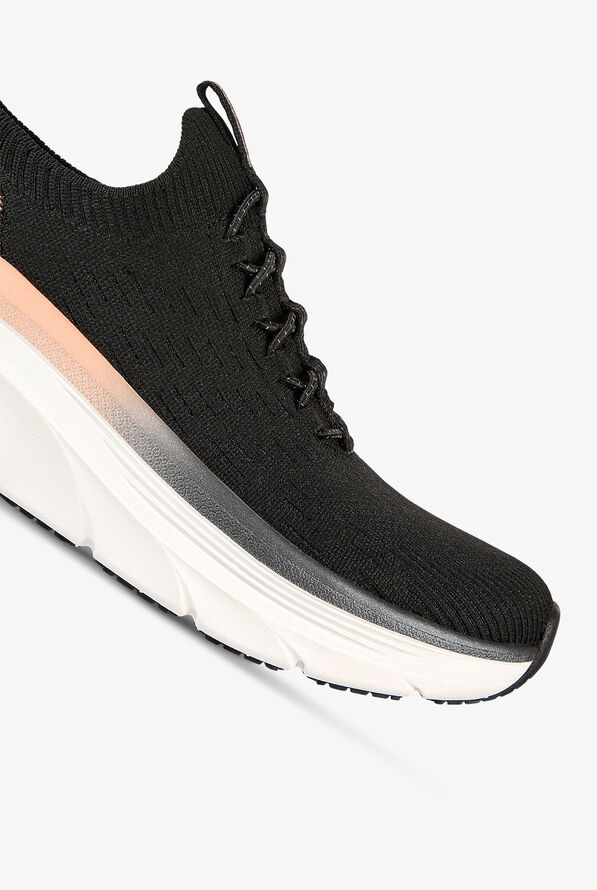 Skechers Sport Women's D'Lux Walker Let It Glow Black Athletic Lace Up Nursing Shoes - Black - 3