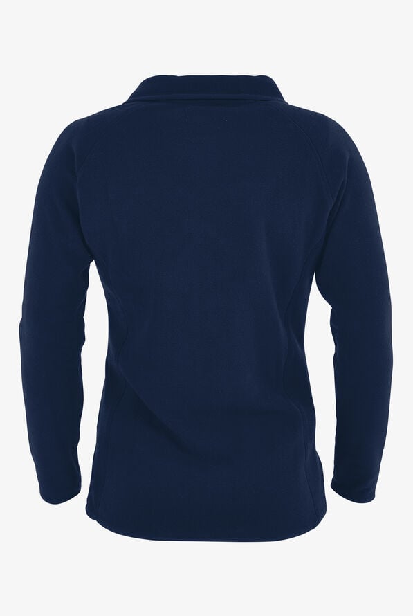 Chaqueta médica de vellón White Cross estilo deportivo con 2 bolsillos y cremallera para mujer - Navy - 2