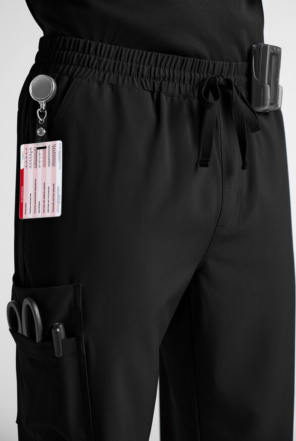 Easy STRETCH Men&rsquo;s 12-Pocket Scrub Pant - Onyx Black - 6