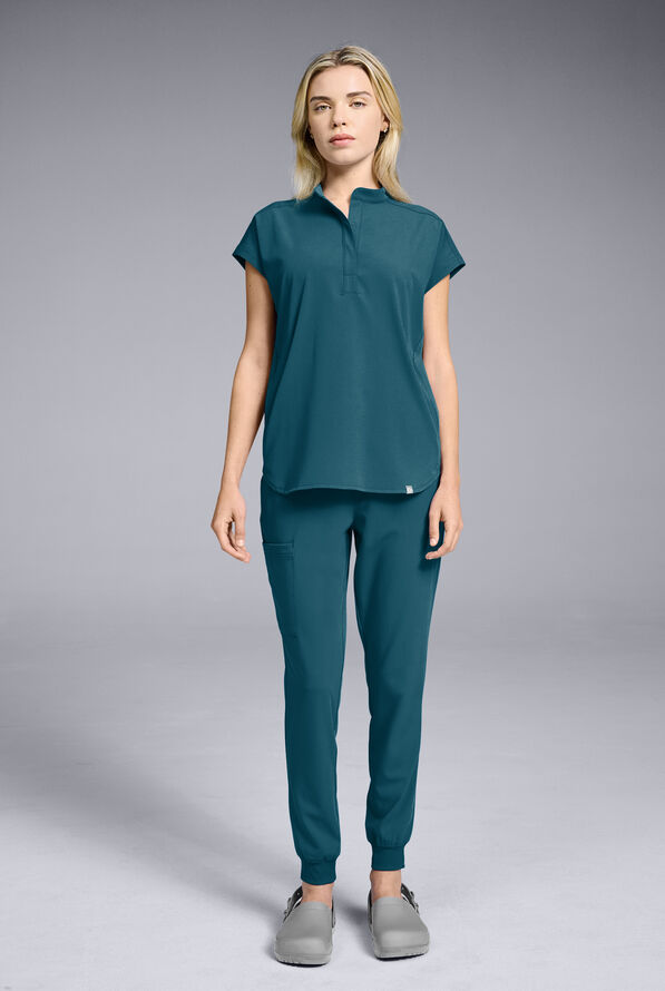 Hypothesis Women's Dolman & Jogger Scrub Set - Caribbean Blue - 3