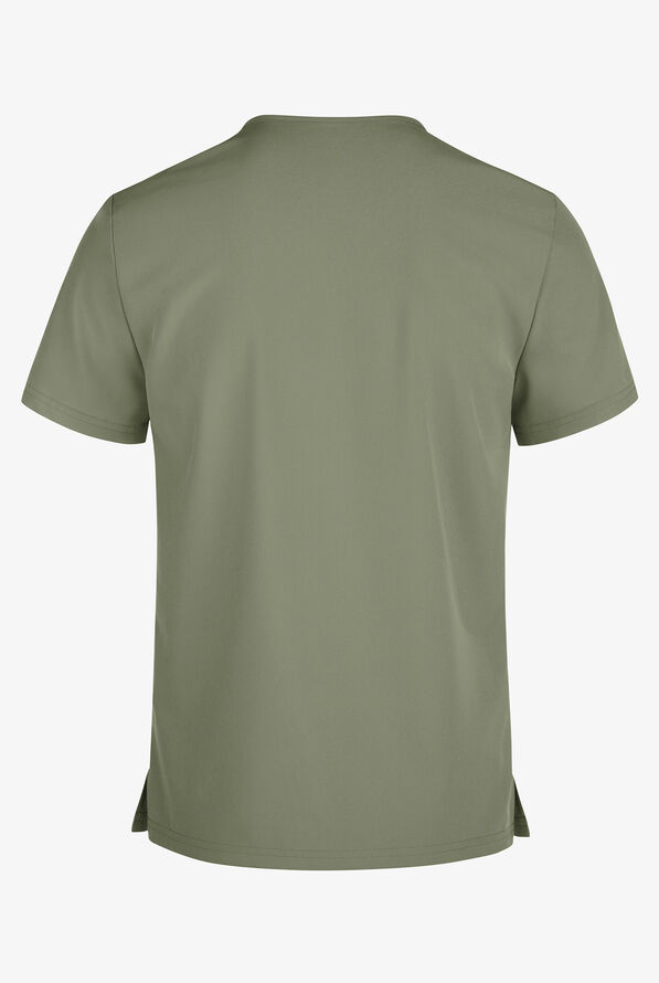 Easy STRETCH Riley Unisex 3-Pocket V-Neck Scrub Top - Olive Leaf - 3