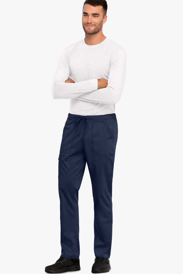 Pantalón médico unisex Cherokee Workwear Revolution petite tipo cargo con cordón ajustable y 4 bolsillos - Navy - 2
