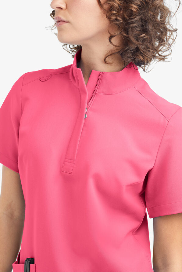 Blusa m&eacute;dica Movement by Butter-Soft con cremallera y 6 bolsillos para mujer - Rose Dusk - 3