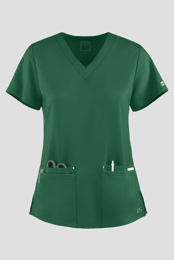 Easy STRETCH Lina Mitered Women's 4-Pocket V-Neck Scrub Top