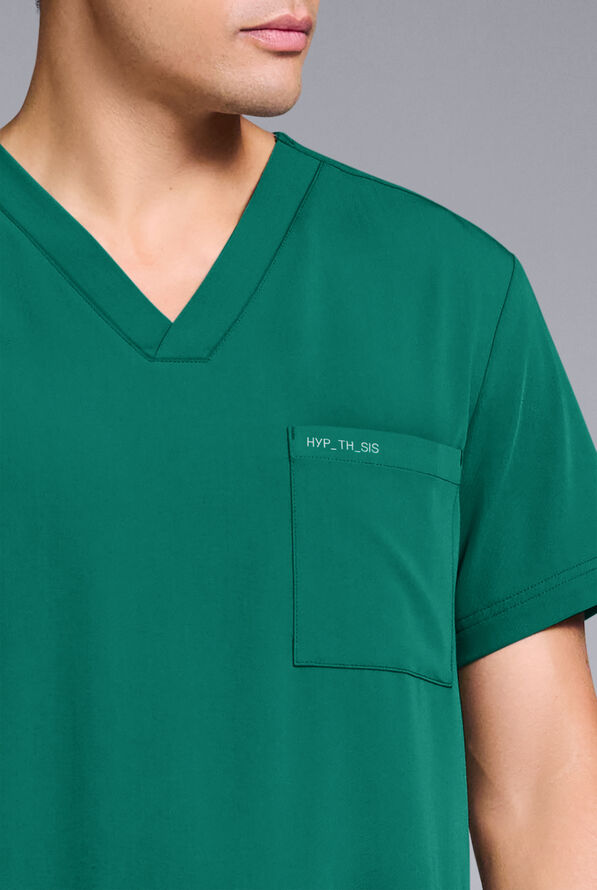 Hypothesis S-R Shift Ready Men's 4-Pocket V-Neck Scrub Top - Hunter - 6