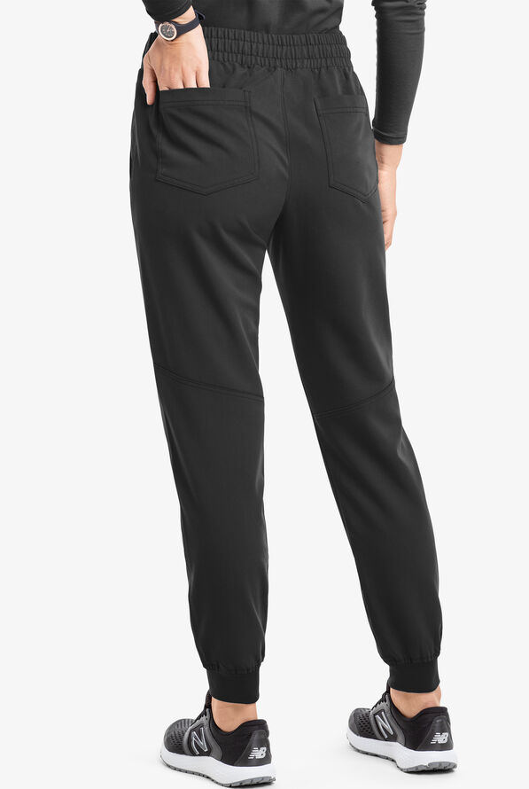MOVEMENT by Butter-Soft Vega Women's 5-Pocket Flat Front Jogger STRETCH Scrub Pants - Tall - Black - 4