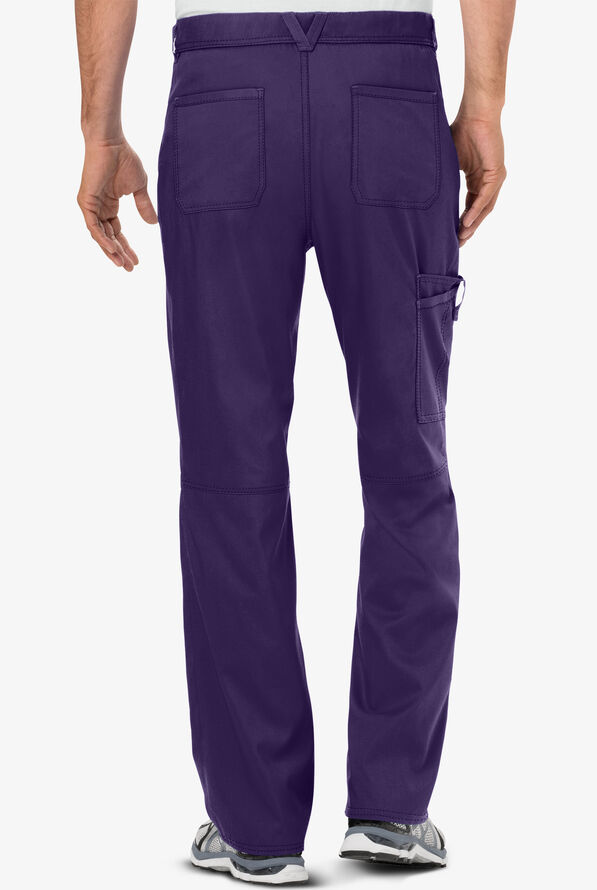 Cherokee Workwear Revolution Men's 7-Pocket STRETCH Cargo Scrub Pants - Grape - 2