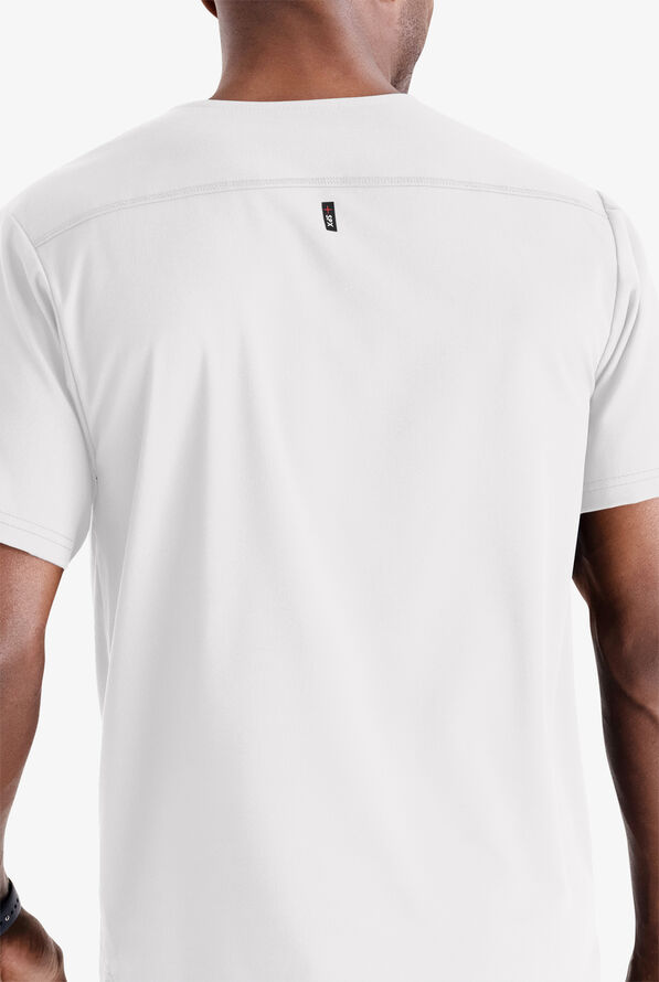 Camisa m&eacute;dica Grey's Anatomy&trade; by Barco Spandex STRETCH Murphy con cuello en V y 2 bolsillos para hombre - White - 4