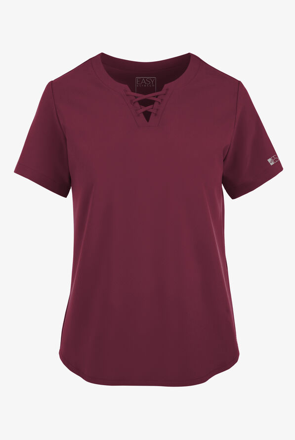 Blusa médica Easy STRETCH Gigi Lace para mujer - Wine - 1