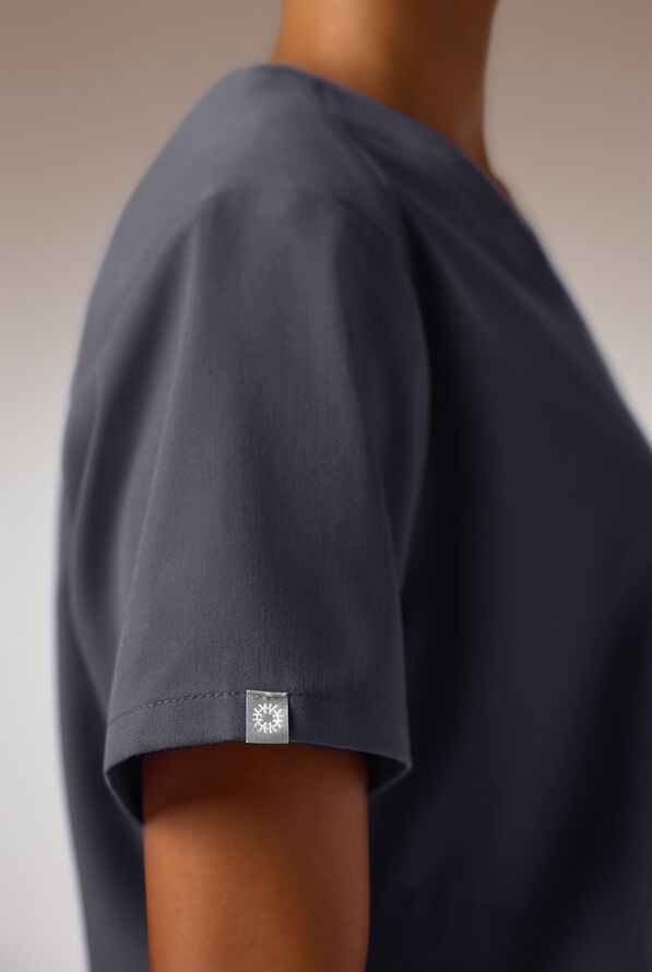 Blusa m&eacute;dica Hypothesis STRETCH estilo t&uacute;nica con 2 bolsillos para mujer - Pewter - 7