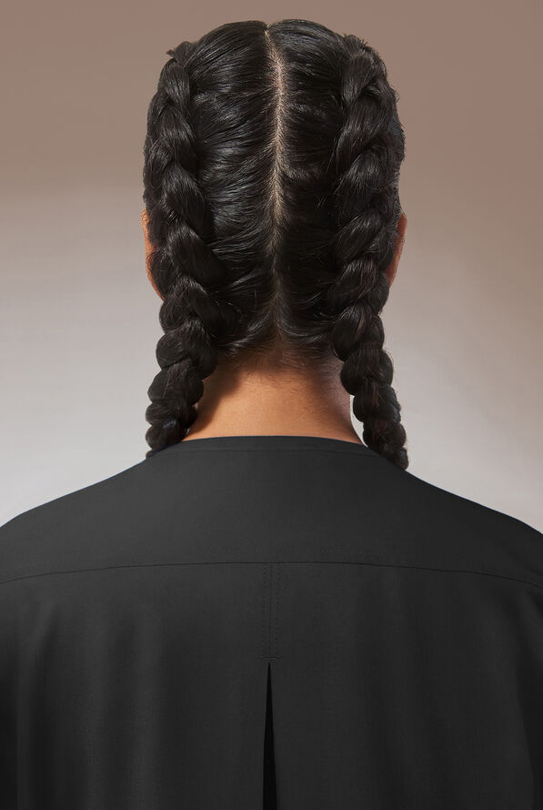 Hypothesis Beta V-Shell Women's 2-Pocket Relaxed Fit Tunic Scrub Top - Jet Black - 5