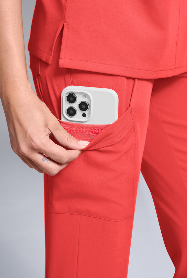 Hypothesis Women's Base 7-Pocket Straight Leg Cargo Scrub Pant - Tall - Radiant - 3