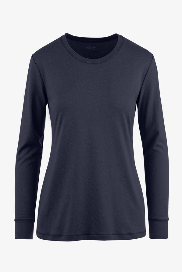 Camiseta médica manga larga de tejido Cherokee Infinity para mujer - Navy - 1