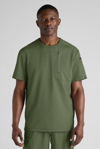 Advantage STRETCH Men's 3-Pocket Crew Neck Scrub Top