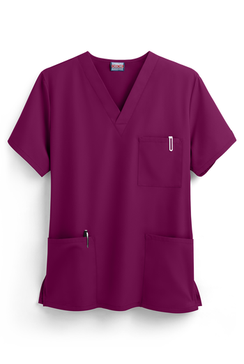 Blusa m&eacute;dica unisex Cherokee Workwear con 3 bolsillos y cuello en V