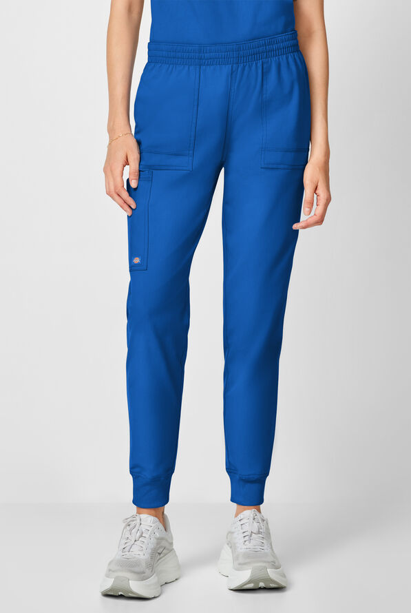 Dickies Forge Women's 6-Pockets Cargo Jogger Scrub Pants - Royal - 1
