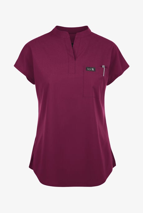 koi Basics Ari Women's 1-Pocket STRETCH Dolman Sleeve Mandarin Collar Scrub Top