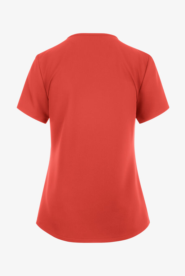 Cherokee Workwear Originals Ultra Women's 3-Pocket V-Neck Scrub Top - Spiced Coral - 2