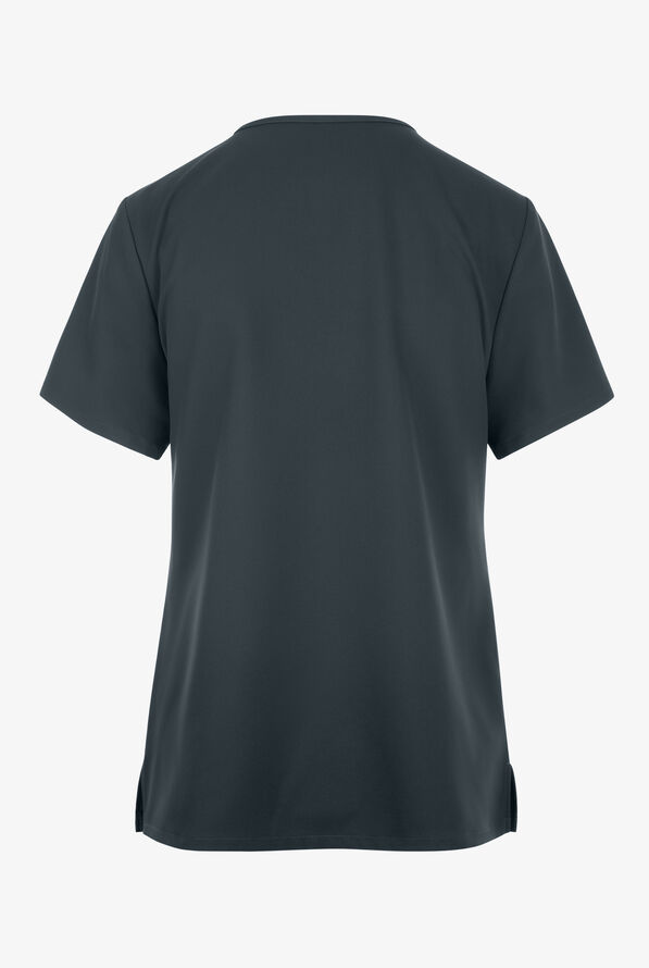 Cherokee Workwear Originals Ultra Women's 2-Pocket V-Neck Scrub Top - Pewter - 2