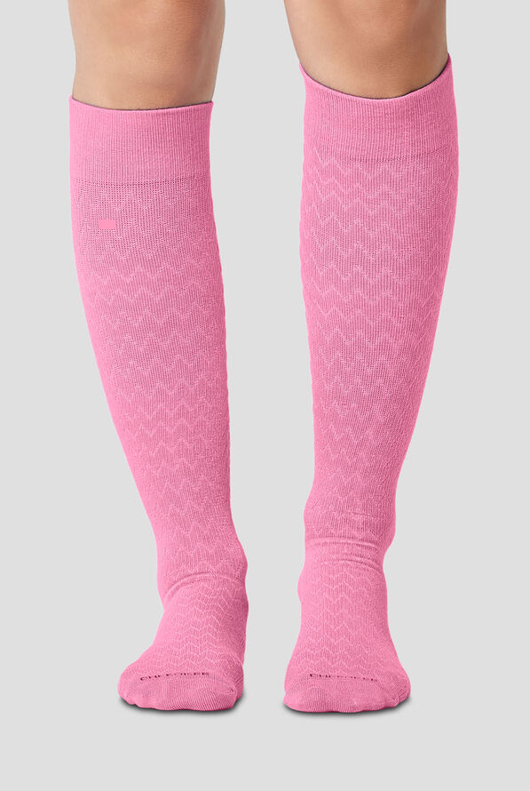 Cherokee True Support Women's 10-15 mmHg Wide Light Compression Socks - Pink - 3