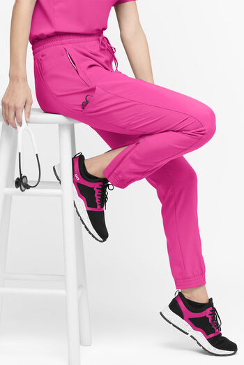 Pantal&oacute;n m&eacute;dico Easy STRETCH Kourtney estilo jogger con piernas delgadas modernas y 5 bolsillos para mujer
