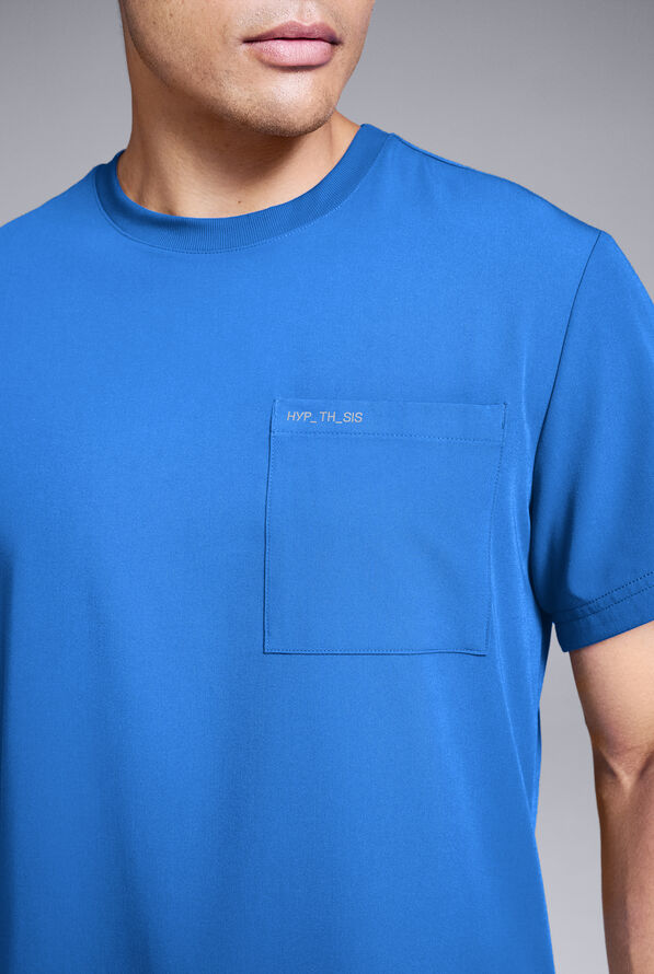 Hypothesis S-R Shift Ready Men’s 1-Pocket Tuck-In Crew Neck Scrub Top - Royal - 4