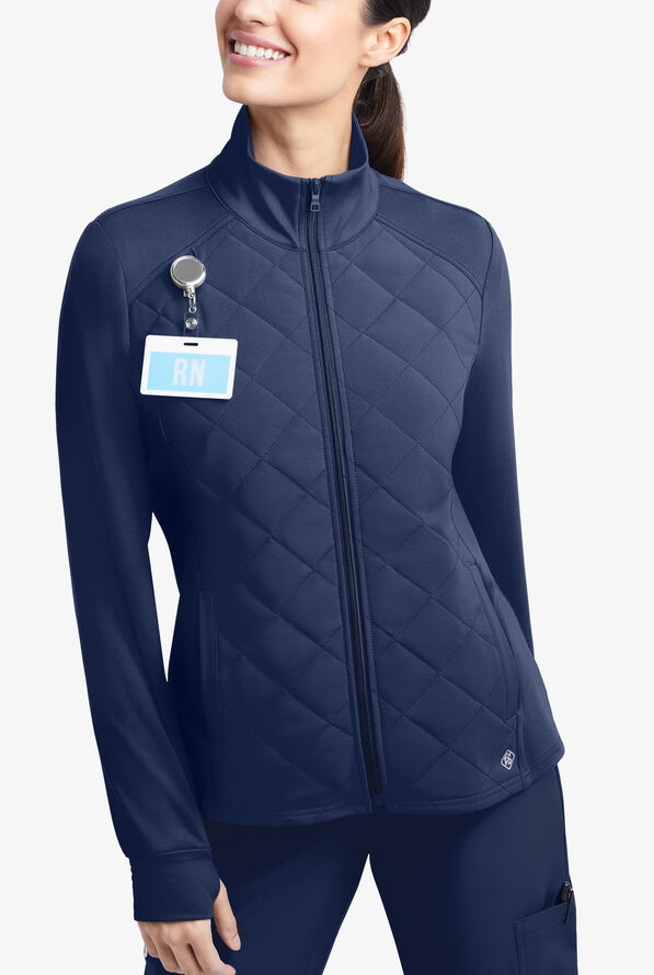 Chaqueta médica acolchada Tafford Active STRETCH Keira con mangas largas y 2 bolsillos para mujer - Navy - 1