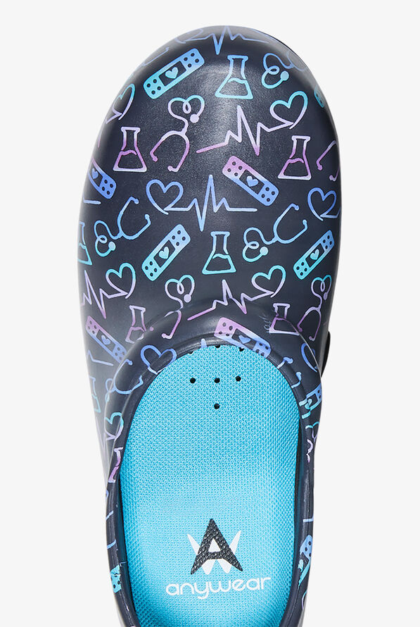 Anywear Women's SR Angel Medical Icons/Pewter Nursing Clogs - null - 2