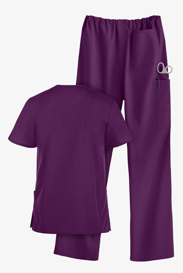 UA Strictly Scrubs Unisex Scrub Set - Eggplant - 3
