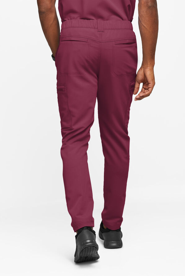 Pantal&oacute;n m&eacute;dico Movement by Butter-Soft STRETCH estilo cargo con 8 bolsillos para hombre - Wine - 4