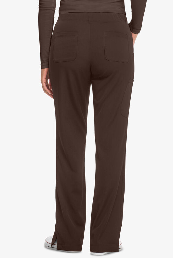 HH Works by Healing Hands Rebecca Women's 6-Pocket STRETCH Drawstring Waist Cargo Scrub Pants - Dark Chocolate - 2