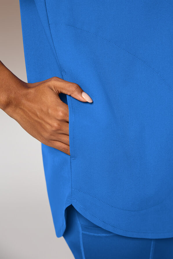 Blusa m&eacute;dica Hypothesis STRETCH estilo t&uacute;nica con 2 bolsillos para mujer - Royal - 7