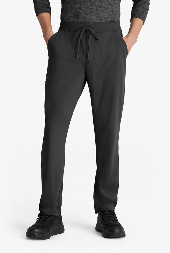 Skechers by Barco Slip-ins Rebound Men's 4-Pocket STRETCH Slim Straight Leg Cargo Scrub Pants - Black - 1