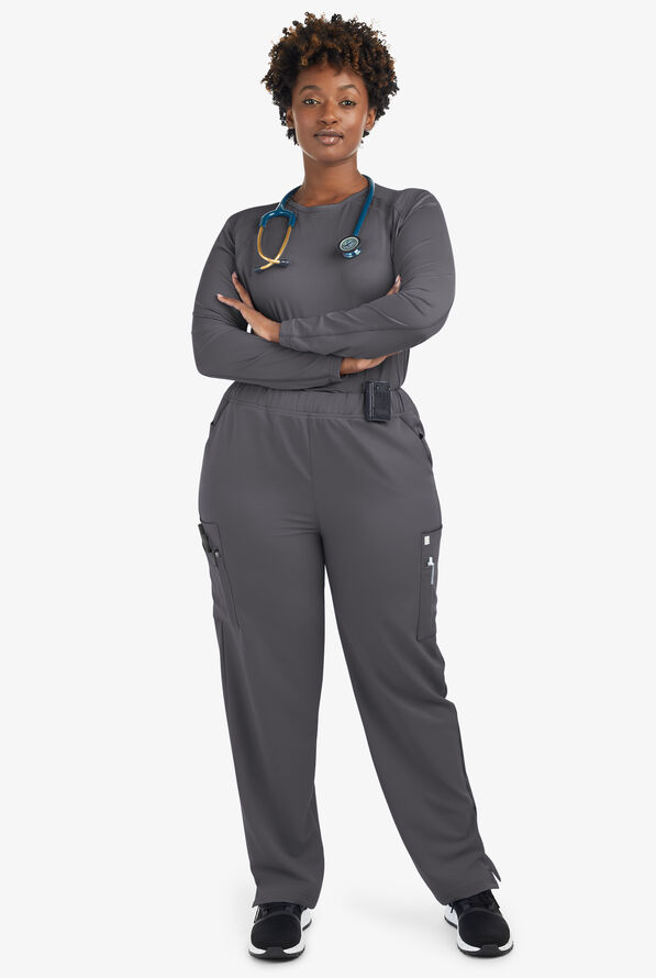 Camiseta médica ReSurge Jade con mangas largas para mujer - Pewter - 6