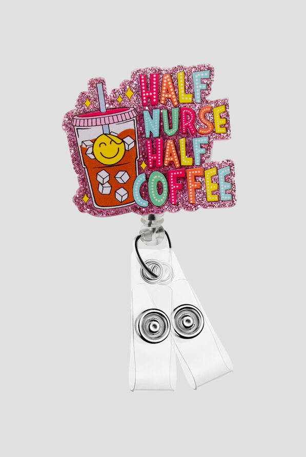 Porta credenciales Outside the Box Half Nurse Half Coffee de acr&iacute;lico - null - 1