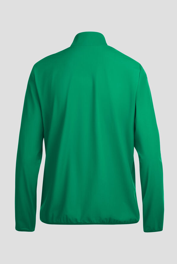 Infinity PURSUIT Women's 3-Pocket STRETCH Front Zip Warm-Up Scrub Jacket - Retro Green - 2