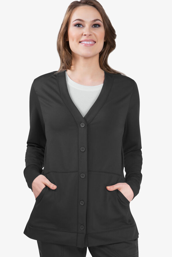 Healing Hands Becca Women's 3-Pocket Scrub Jacket - Black - 2