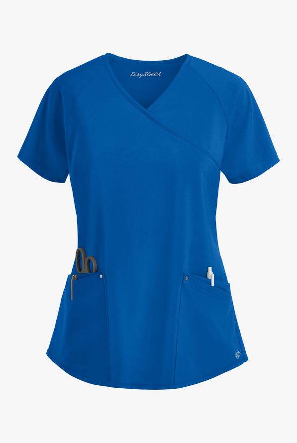 Blusa médica Easy STRETCH Cara con mangas raglán - Royal - 1