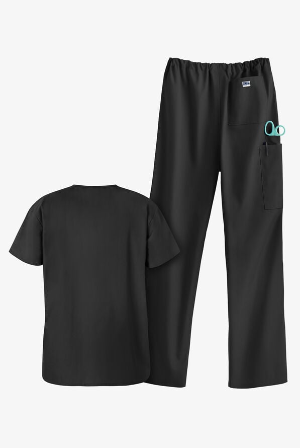 Strictly Scrubs Unisex Scrub Set - Black - 2