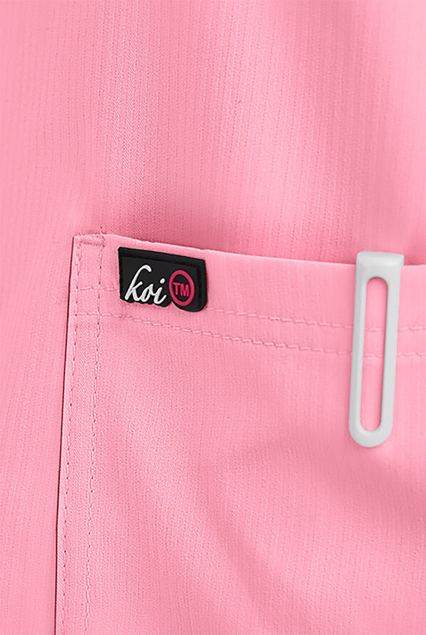 UA Exclusive koi Lite&trade; Women's 3-Pocket Y-Neck Scrub Top - More Pink - 3