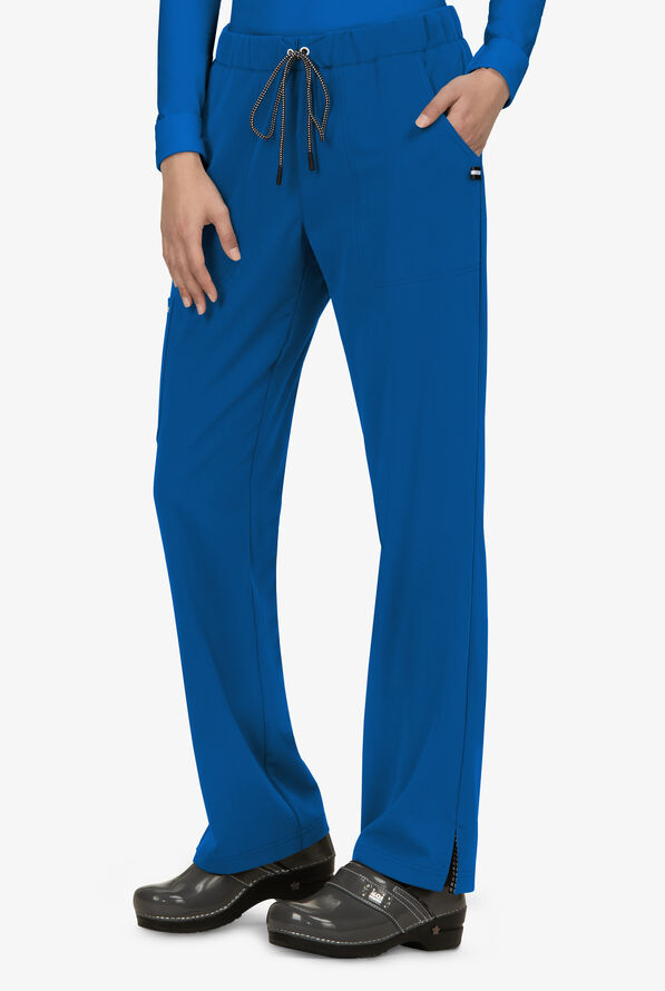 koi Next Gen Everyday Hero Women's 5-Pocket STRETCH Drawstring Cargo Scrub Pant - Petite - Royal - 1