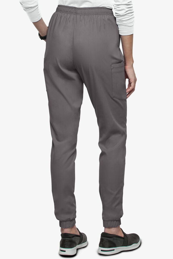 Butter-Soft Core Women's 6-Pocket Jogger Cargo Scrub Pants - Grey Stone - 3