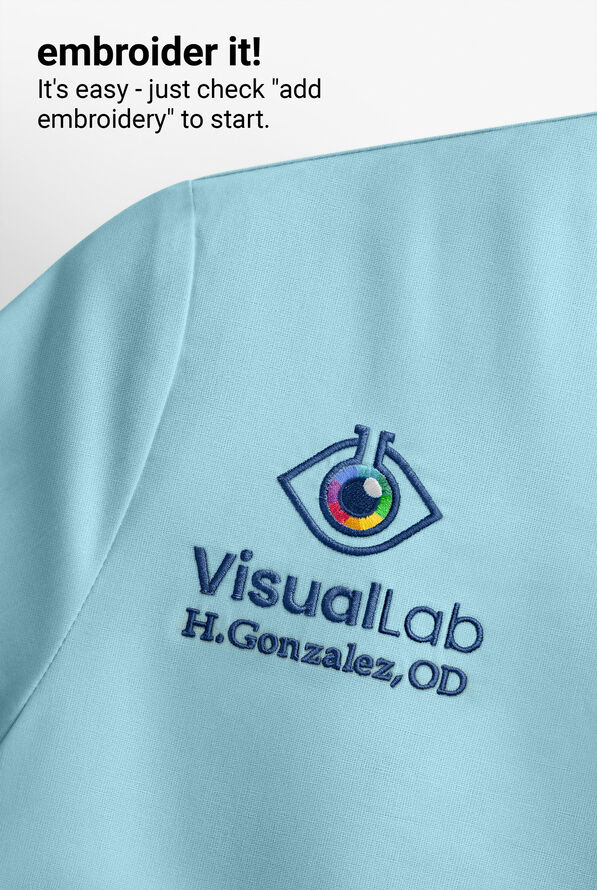 Blusa m&eacute;dica UA Butter-Soft STRETCH estilo campesina con mangas cortas y 6 bolsillos para mujer - Dew Drop - 9