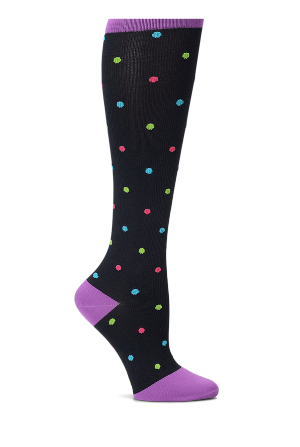 Nurse Mates Bright Dot Women's 12-14 mmHg Wide Light Compression Socks - null - 1